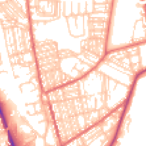 Daytime road noise heatmap for SR6 9TS