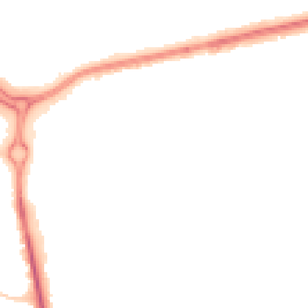 Night-time road noise heatmap for SS14 1BZ