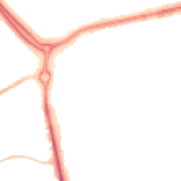 Night-time road noise heatmap for SS14 1FH