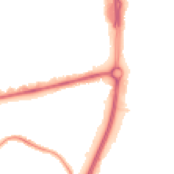 Night-time road noise heatmap for SS14 3JG