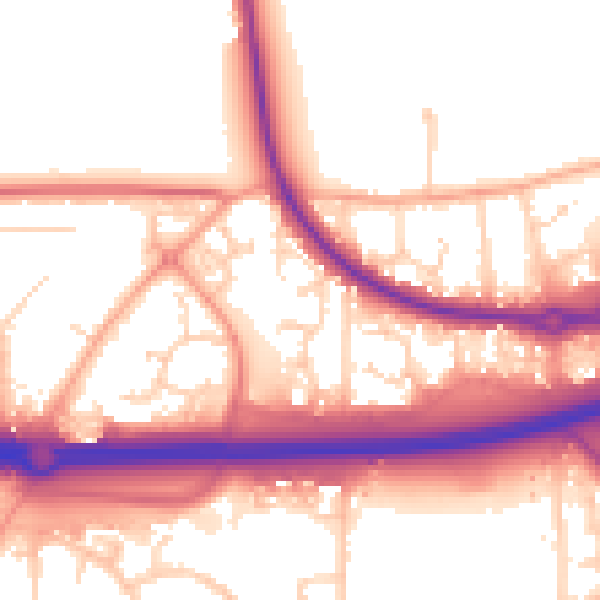 Daytime road noise heatmap for SS15 4AA