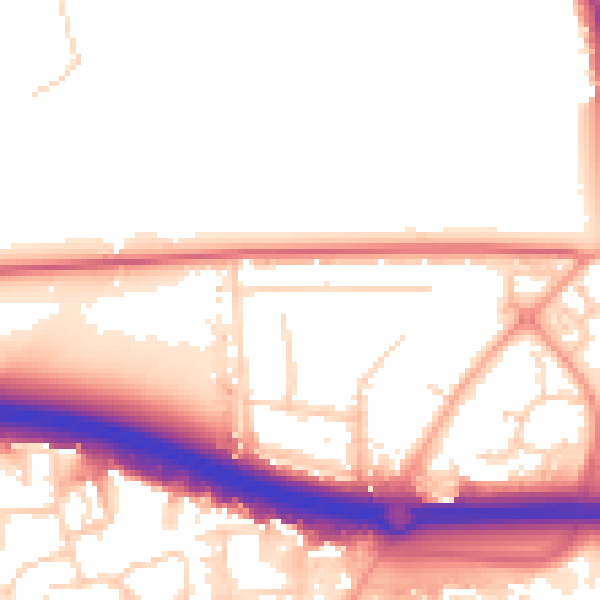 Daytime road noise heatmap for SS15 4AD