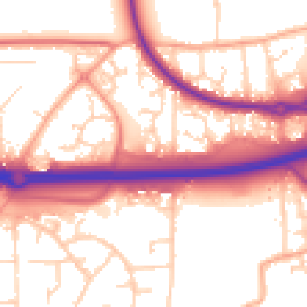 Daytime road noise heatmap for SS15 4AG