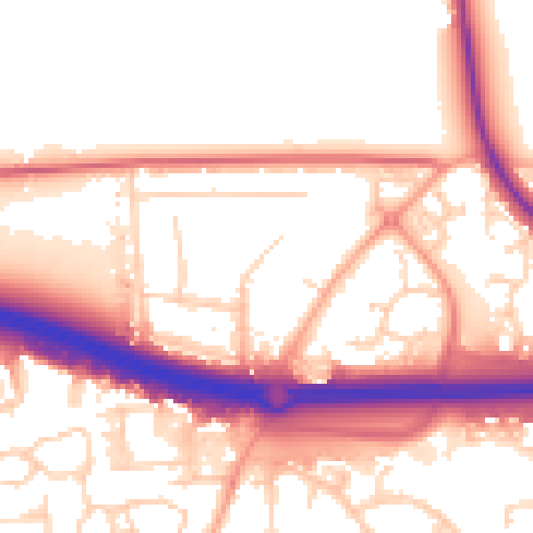 Daytime road noise heatmap for SS15 4AL