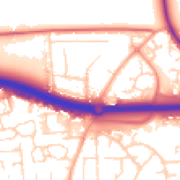 Daytime road noise heatmap for SS15 4AN