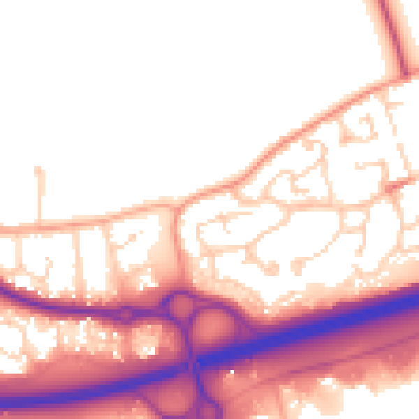 Daytime road noise heatmap for SS15 4AU