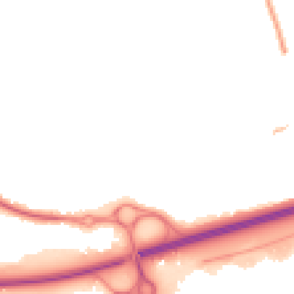 Night-time road noise heatmap for SS15 4AU