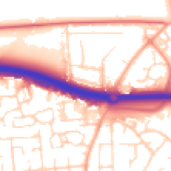 Daytime road noise heatmap for SS15 4AW