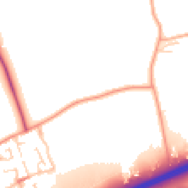 Daytime road noise heatmap for SS15 4AZ
