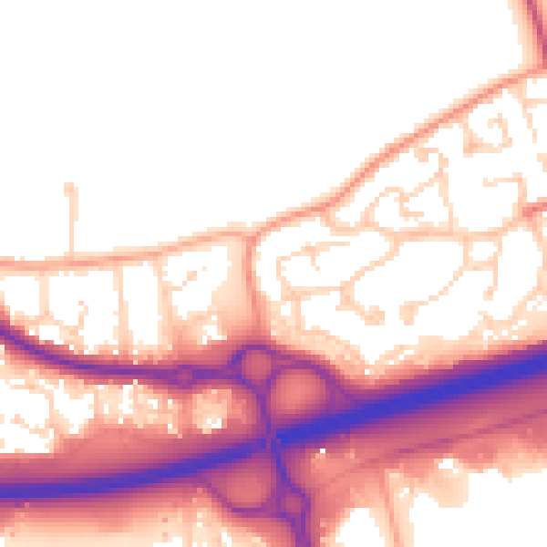Daytime road noise heatmap for SS15 4BA