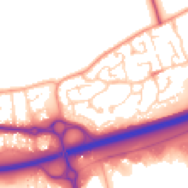 Daytime road noise heatmap for SS15 4BB