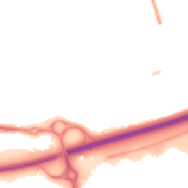 Night-time road noise heatmap for SS15 4BB