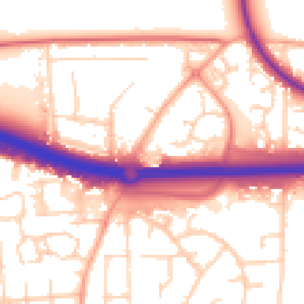 Daytime road noise heatmap for SS15 4BF