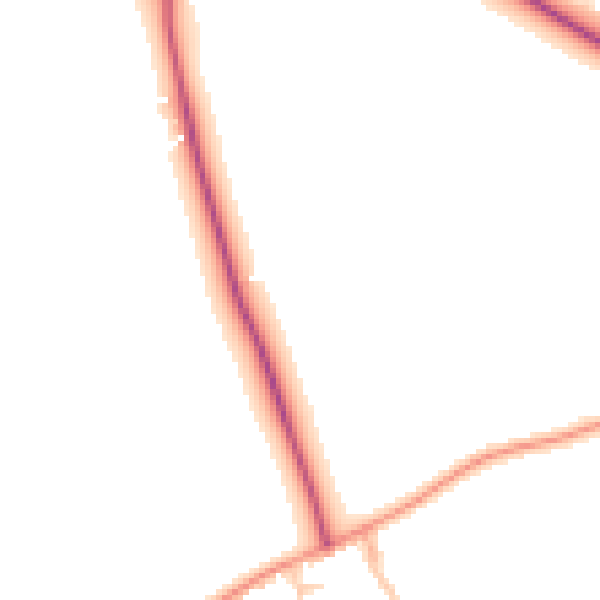 Daytime road noise heatmap for SS15 4BG