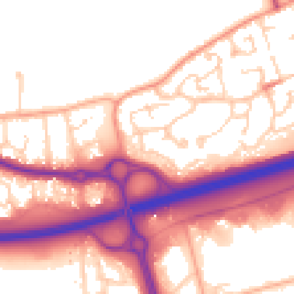 Daytime road noise heatmap for SS15 4BH