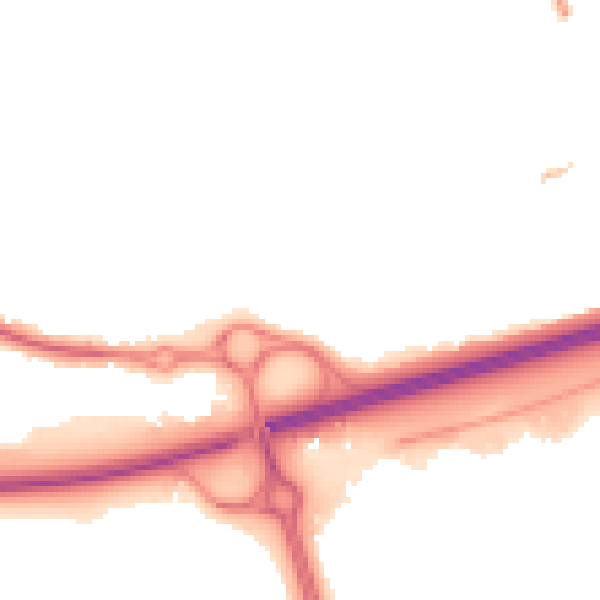 Night-time road noise heatmap for SS15 4BH