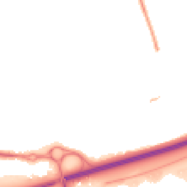Night-time road noise heatmap for SS15 4BP