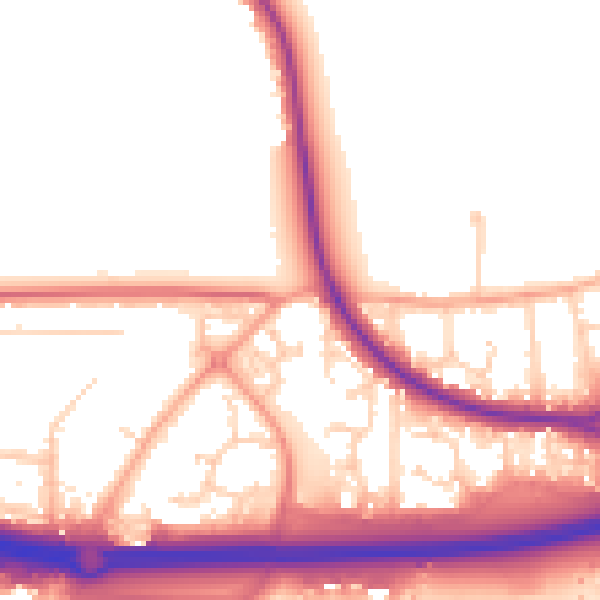 Daytime road noise heatmap for SS15 4BT