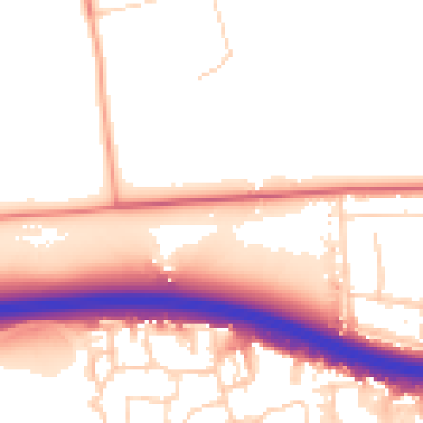 Daytime road noise heatmap for SS15 4DA