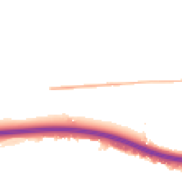 Night-time road noise heatmap for SS15 4DA