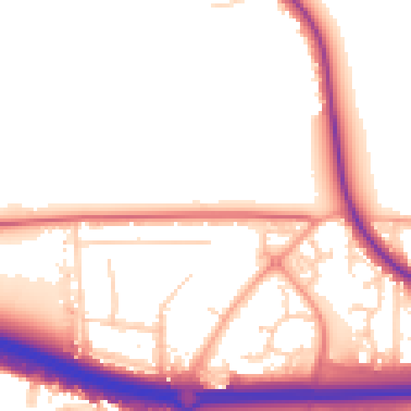 Daytime road noise heatmap for SS15 4DD