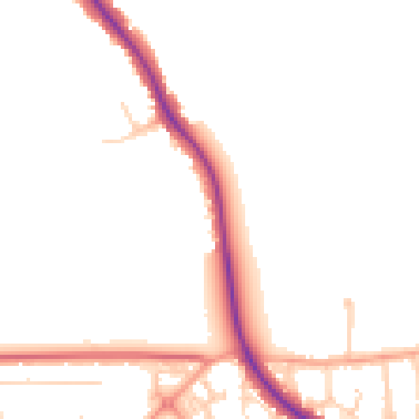 Daytime road noise heatmap for SS15 4DE