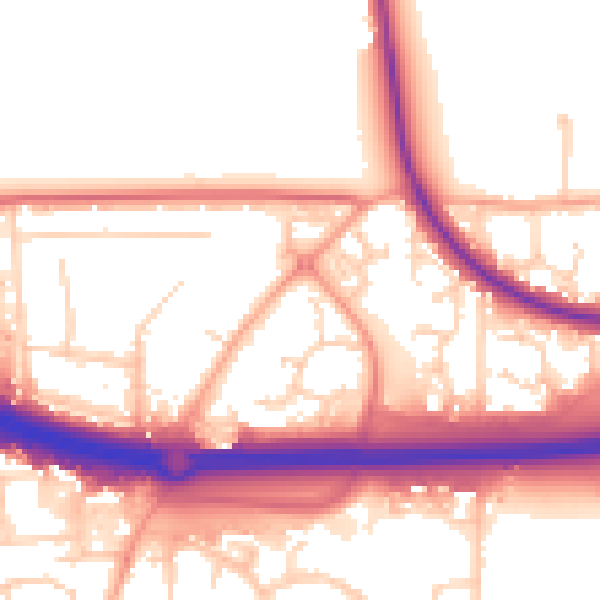 Daytime road noise heatmap for SS15 4DF