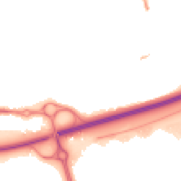 Night-time road noise heatmap for SS15 4DG