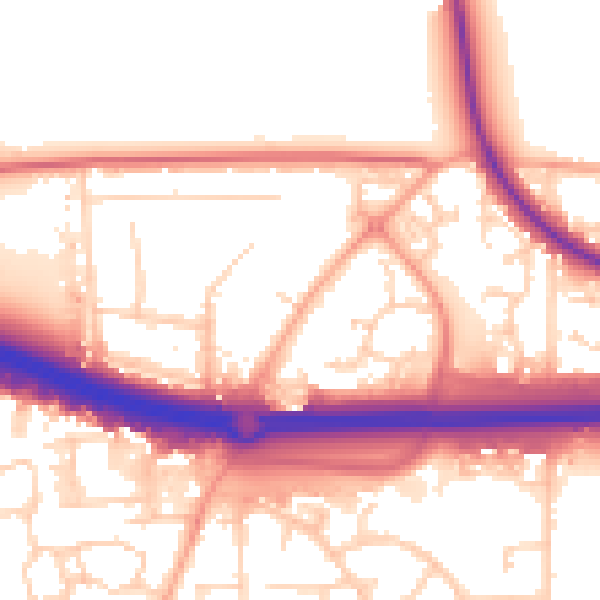 Daytime road noise heatmap for SS15 4DH