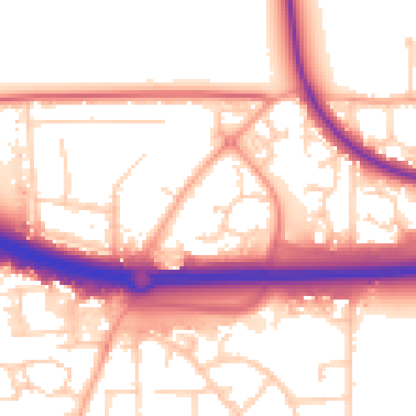 Daytime road noise heatmap for SS15 4DN