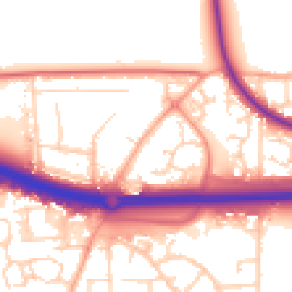 Daytime road noise heatmap for SS15 4DP
