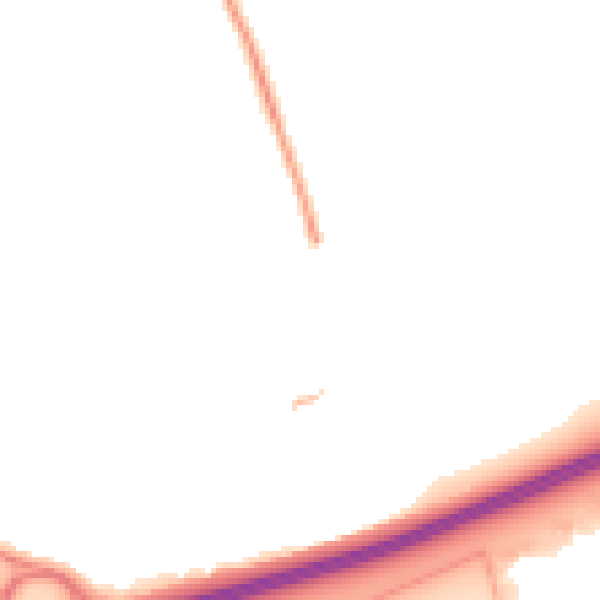 Night-time road noise heatmap for SS15 4DU