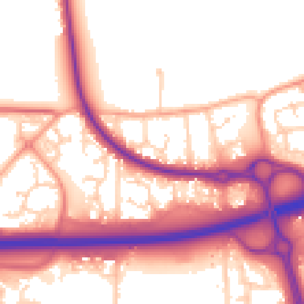 Daytime road noise heatmap for SS15 4ET