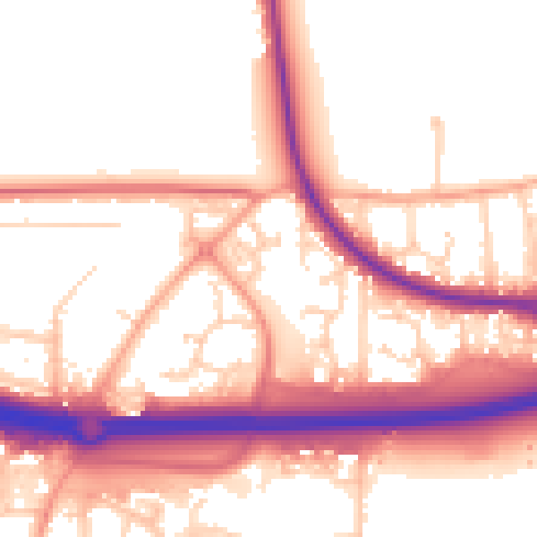 Daytime road noise heatmap for SS15 4EY