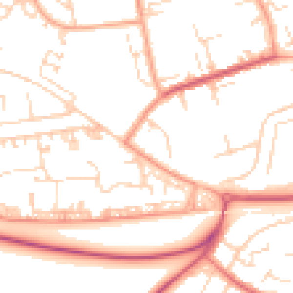 Daytime road noise heatmap for SS15 5DY