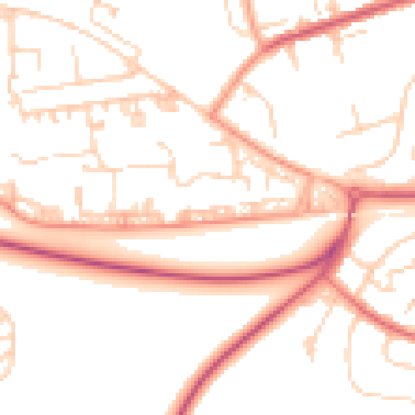 Daytime road noise heatmap for SS15 5ET