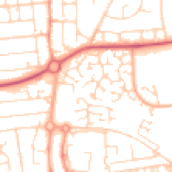 Daytime road noise heatmap for SS15 5FF