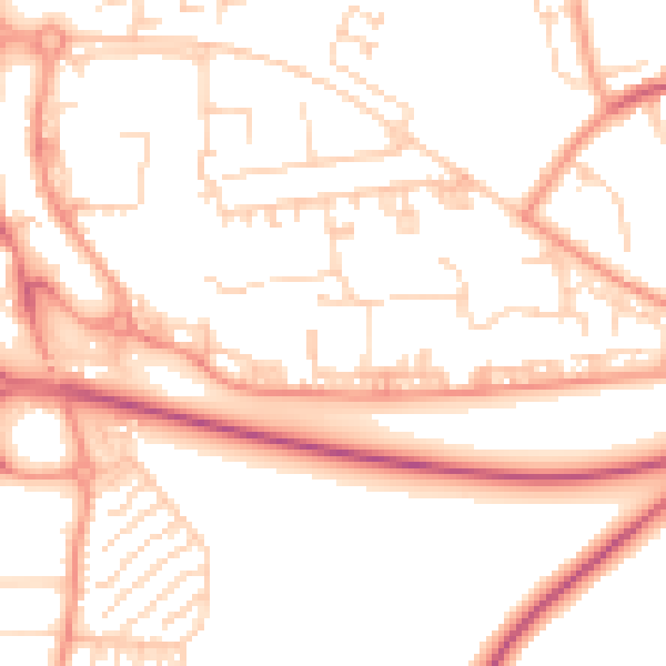 Daytime road noise heatmap for SS15 5FN