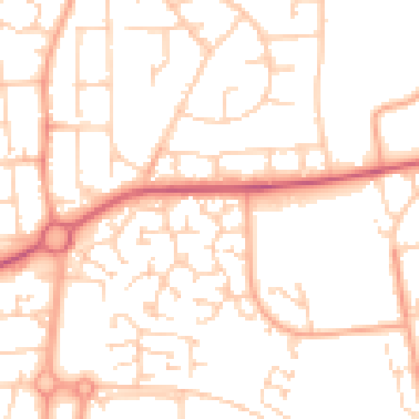 Daytime road noise heatmap for SS15 5FZ