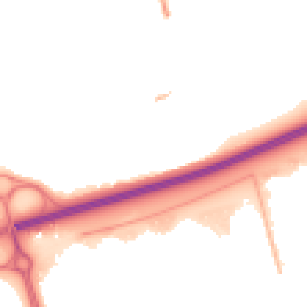 Night-time road noise heatmap for SS15 5GR