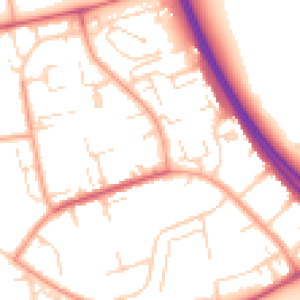 Daytime road noise heatmap for SS15 5HL