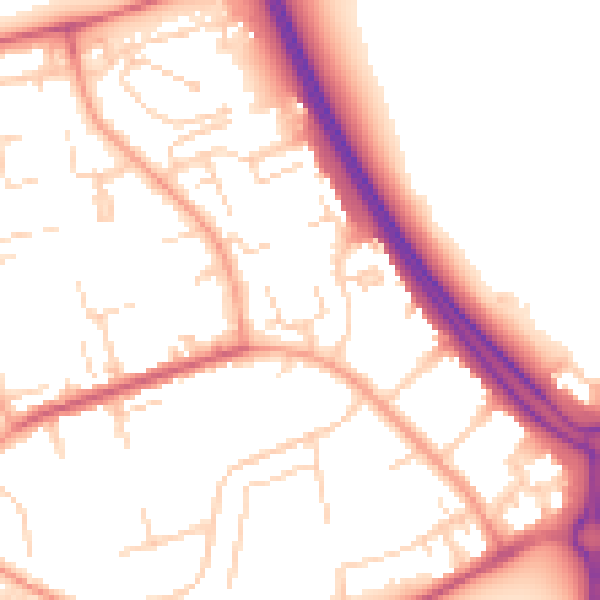 Daytime road noise heatmap for SS15 5HS