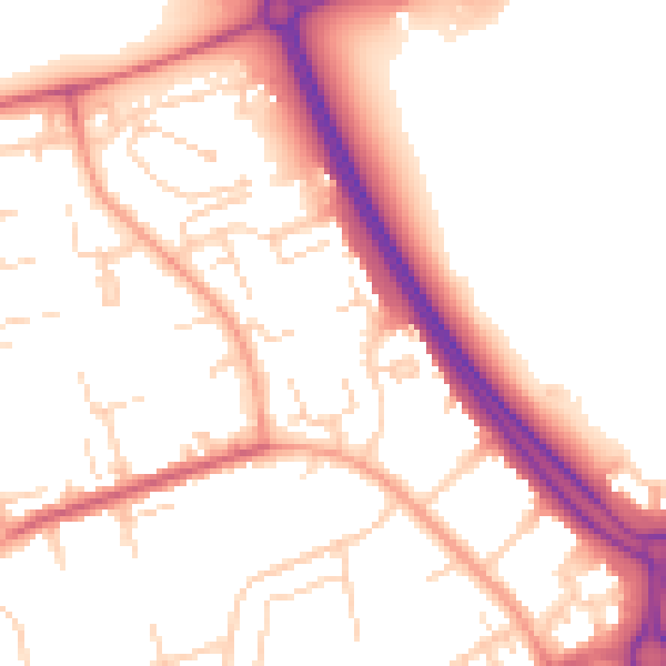 Daytime road noise heatmap for SS15 5HU