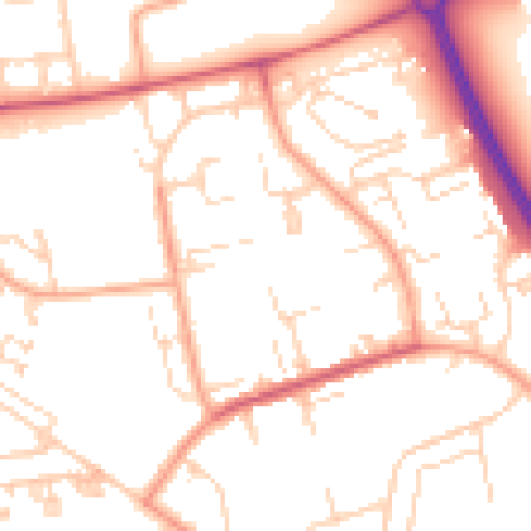 Daytime road noise heatmap for SS15 5LJ