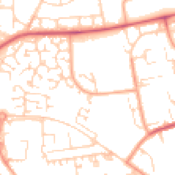Daytime road noise heatmap for SS15 5NN