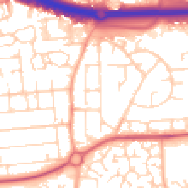Daytime road noise heatmap for SS15 5QA