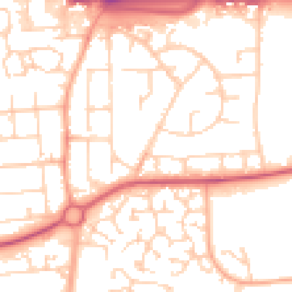 Daytime road noise heatmap for SS15 5QN