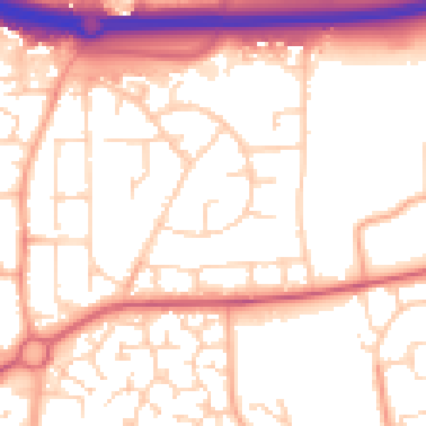 Daytime road noise heatmap for SS15 5QP