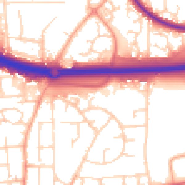 Daytime road noise heatmap for SS15 5RB
