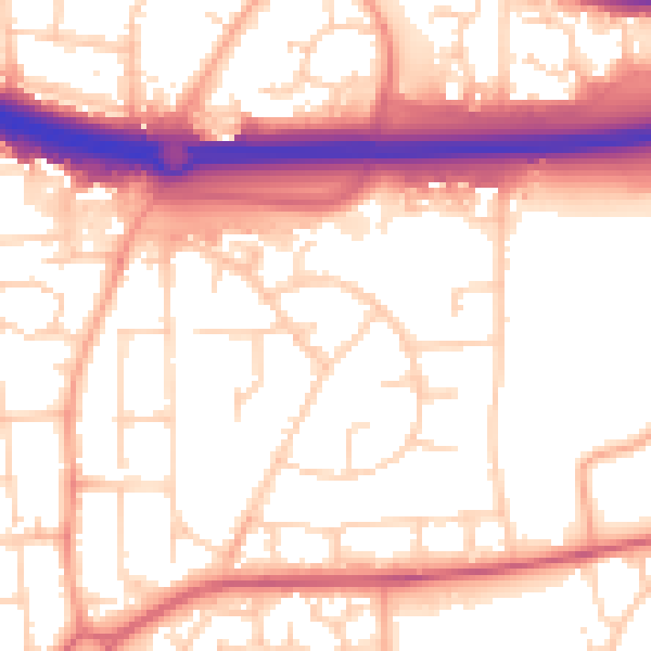 Daytime road noise heatmap for SS15 5RJ